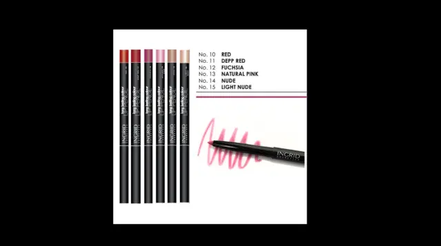 INGRID Long Lasting Colour Lip Pencil – No. 12 FUCHIA