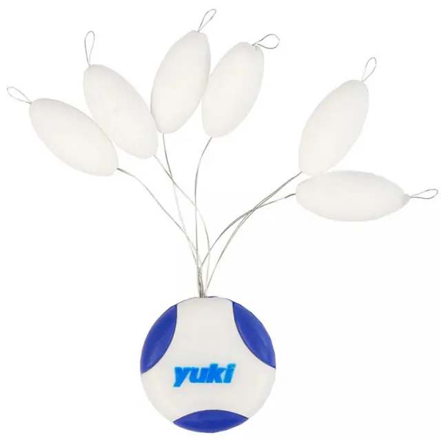 Φλοτεράκια Yuki Oval Floating Beads With Stopper PFY 13 White