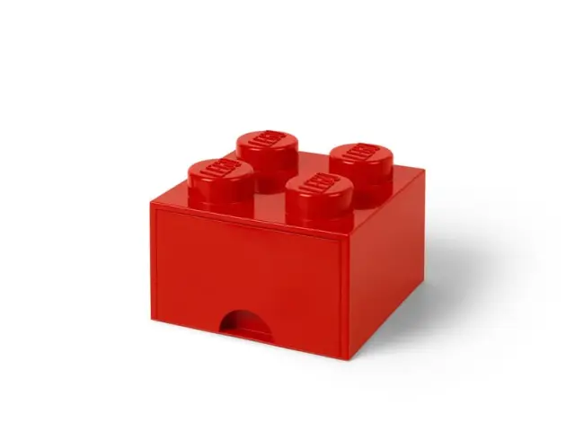 LEGO Τουβλάκι Κουτί Αποθήκευσης Με Συρτάρι Κόκκινο 25x25x18εκ. 029418
