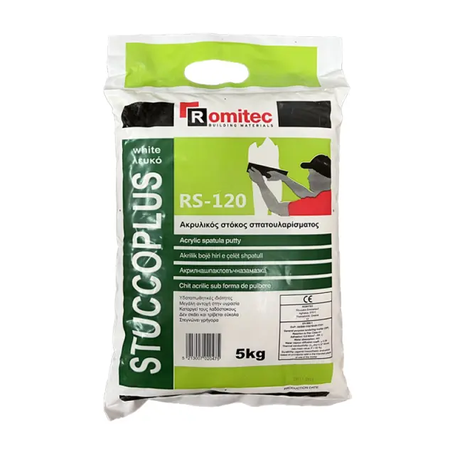 ROMITEC STUCCOPLUS RS-120 ΑΚΡΥΛΙΚΟΣ ΣΤΟΚΟΣ ΣΠΑΤΟΥΛΑΡΙΣΜΑΤΟΣ 5KG