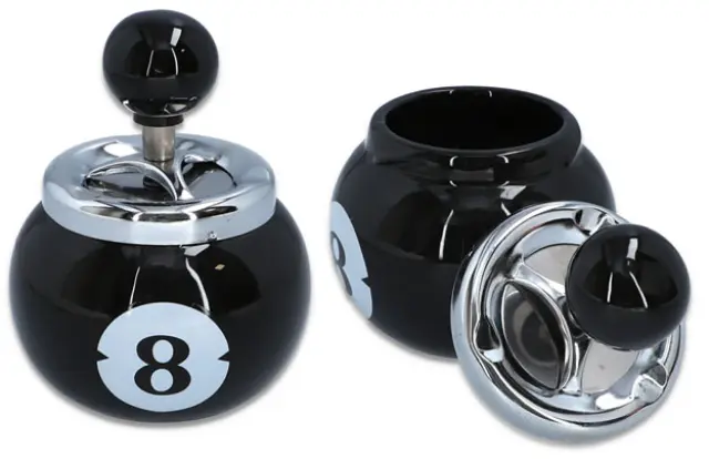 Κεραμικό Τασάκι Αντιανεμικό Spin - Σχέδιο 8 Ball 3