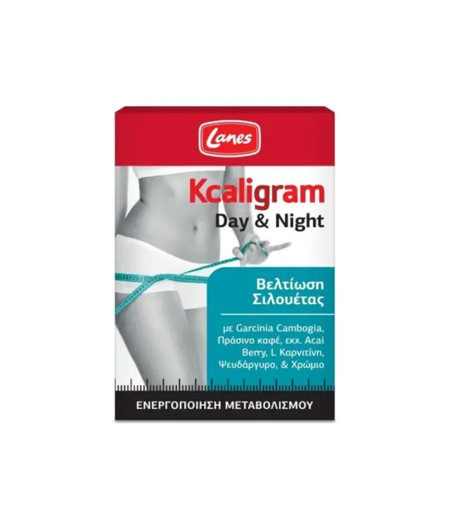 Lanes Kcaligram Day & Night Βελτίωση Σιλουέτας Συμπλήρωμα για Αδυνάτισμα 60 κάψουλες