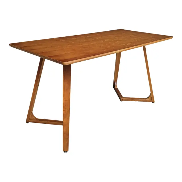 Τραπέζι Pendra pakoworld καρυδί mdf επιφάνεια με πόδι ξύλο μασίφ 150x80x75εκ