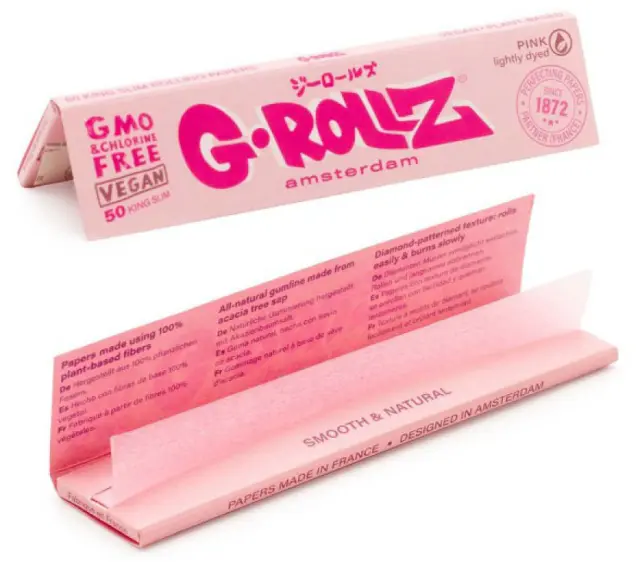 G-Rollz Χαρτάκια Pink - King Size Slim 50φ.