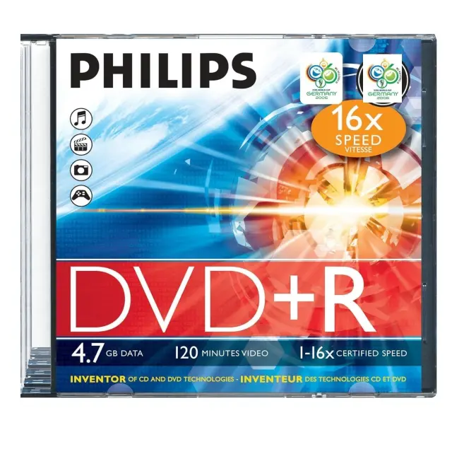 DVD+R PHILIPS 4.7GB/120minutes