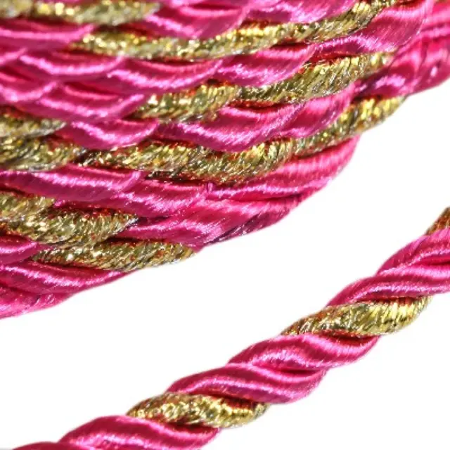 Κορδόνι Twisted Decorative Pink Ø4mm ~5m