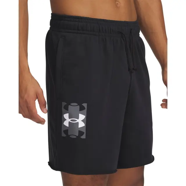 Under Armour Rival Terry Logo 8in Short (1390147-001) - Μαύρο 3