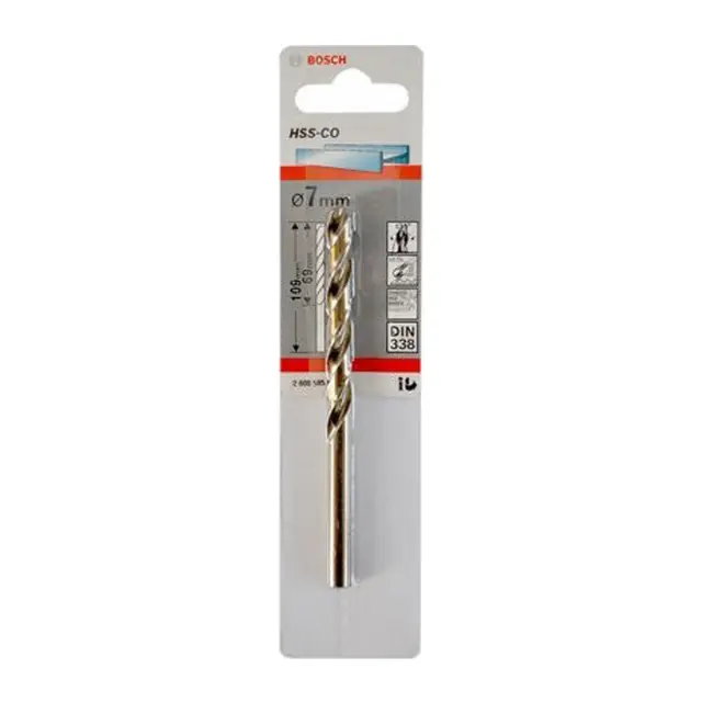 Τρυπάνι Ελικοειδές HSS Κοβαλτίου BOSCH 7mm