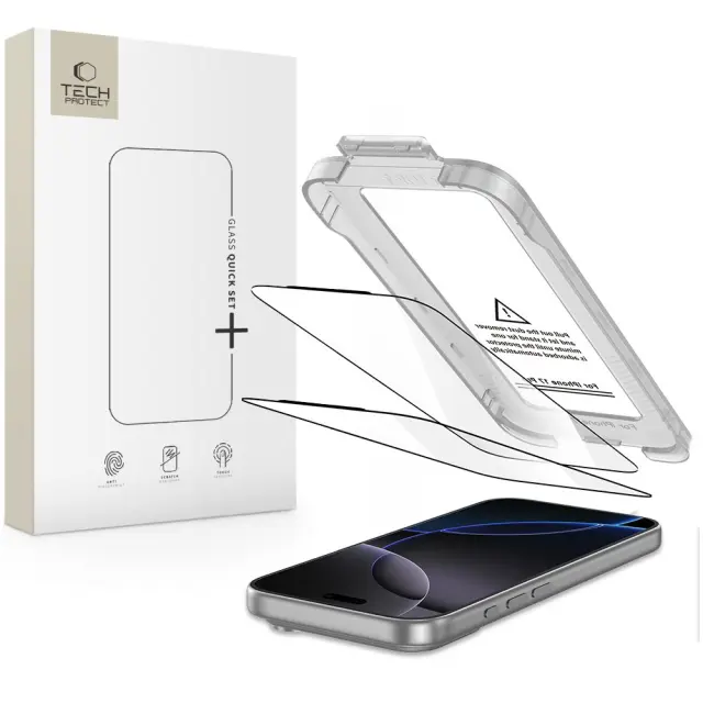 Tech-protect Quick Set+ 2-pack Iphone 17 Pro Max Black