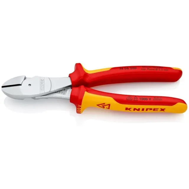 Knipex 7406200 Πλαγιοκόφτης με βαριά μόνωση και με μετατόπιση άξονα No200mm 3