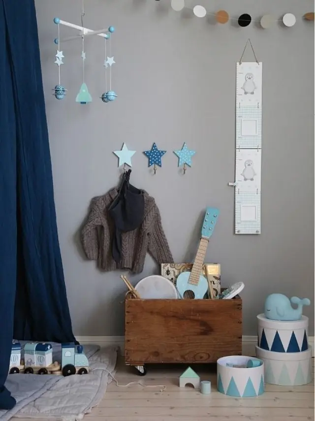 JABADABADO Ξύλινος μετρητής ύψους Blue Star ΠΟΛΥΧΡΩΜΟ - One Size 2