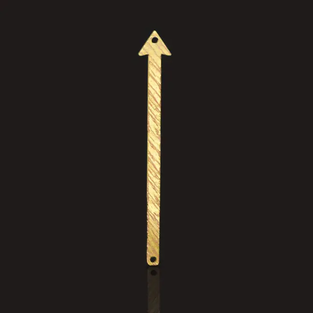 Διακοσμητικό 18K Forever Gold Arrow Bar 2 Hole Brushed Finish 8x55mm - 1τεμ