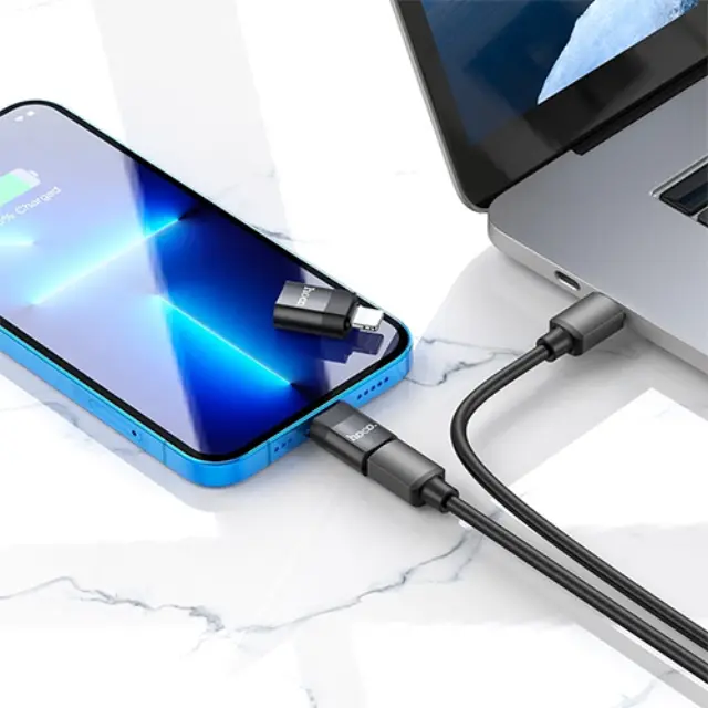Hoco UA17 USB-C 2.0 to Lightning Adapter Black (HC-UA17LC) 3
