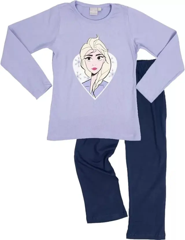 Παιδική Πιτζάμα Χειμωνιάτικη Disney Frozen Βαμβακερή Μπλε