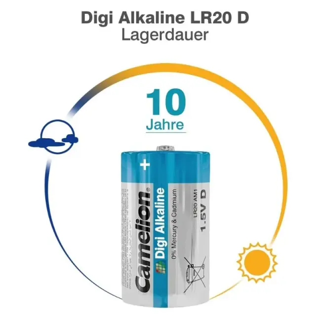 Camelion LR20-BP2DG – Μπαταρία Digi Ενισχυμένη Αλκαλική D 1.5V (2τμχ) 3
