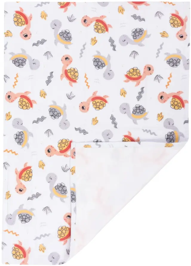 Σελτεδάκι - Πάνα Flannel με Μεμβράνη 75x50cm Turtles 5904506816064