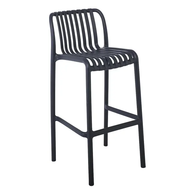 Πολυθρόνα MODA Στοιβαζόμενη Ανθρακί PP 45x49x75/101cm