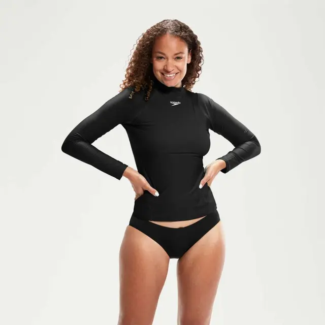 Speedo Women's Long Sleeve Rash UV Protection Top Μαύρο 8131900001 (Speedo)