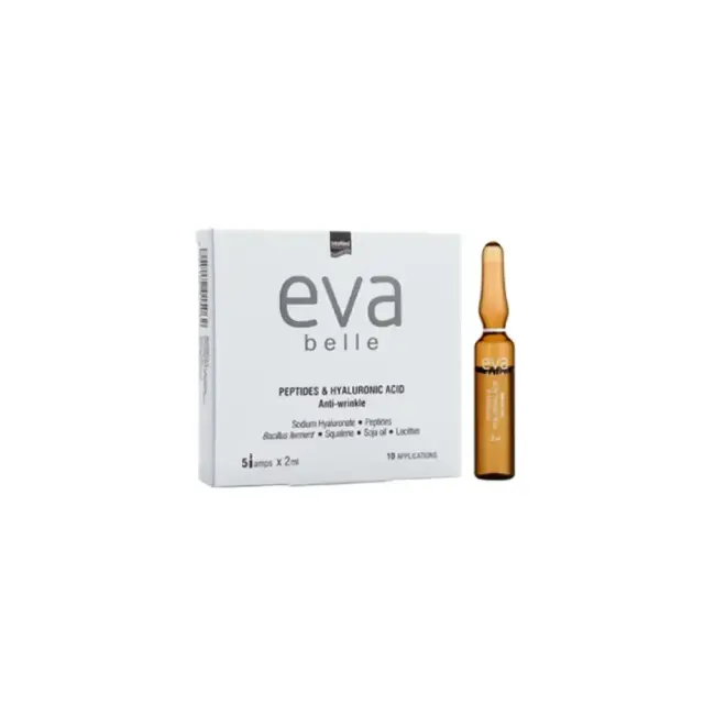 InterMed Eva Belle Αντιγηραντικό Serum Προσώπου με Πεπτίδια & Υαλουρονικό Οξύ για Σύσφιξη 5x2ml