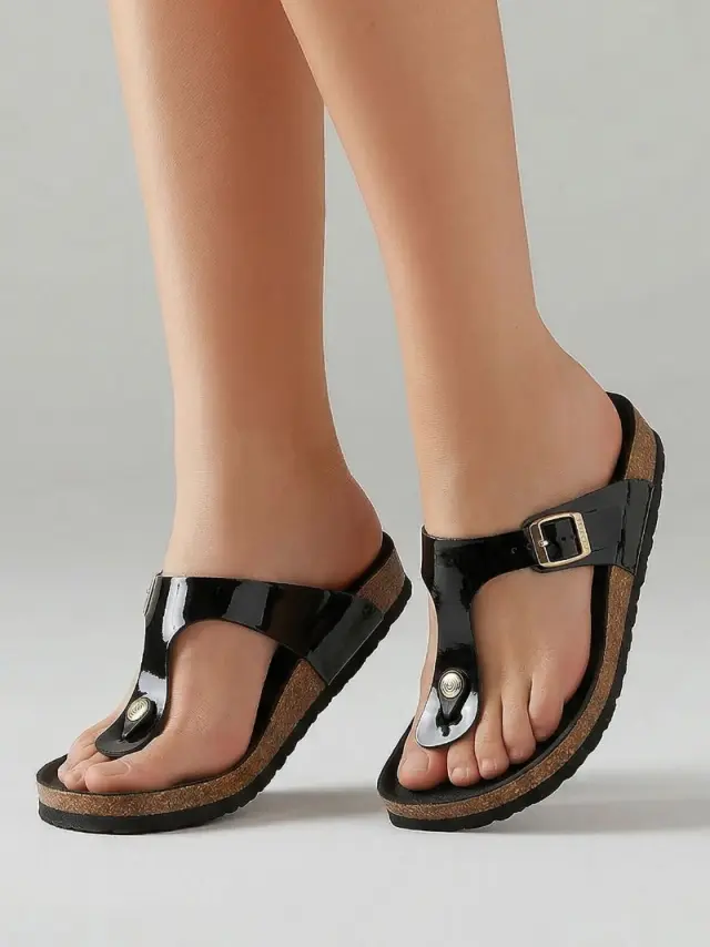 Genuins Πέδιλα Γυναικείο HT Μαύρο GEN/ROSAS VEGAN G106566 P/BLACK 2