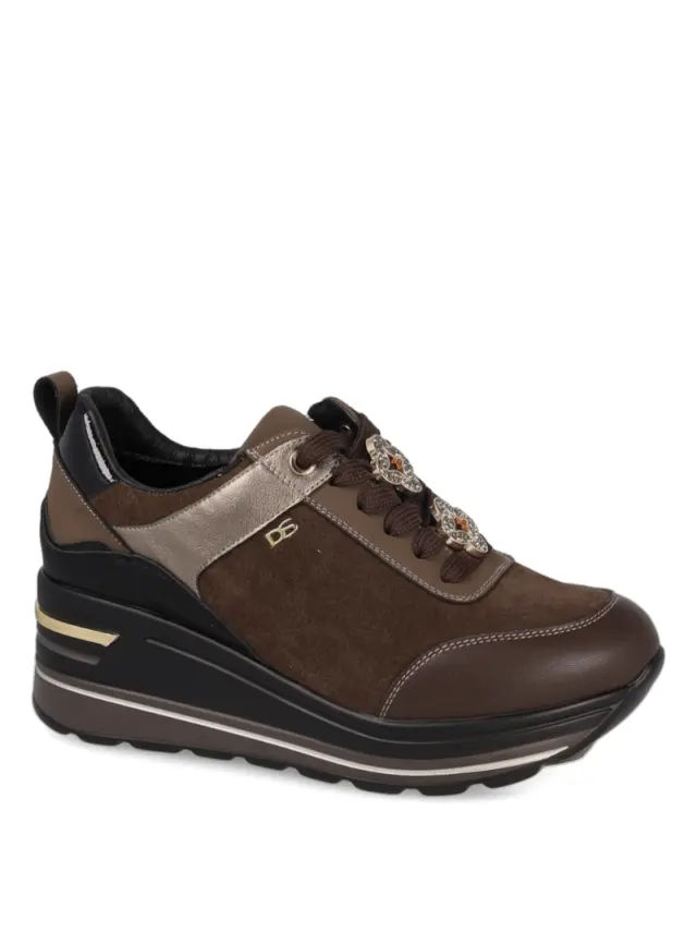 Donna Serena Sneakers Γυναικείο δέρμα/ύφασμα Καφέ DSE/6125 TDM - 36 3