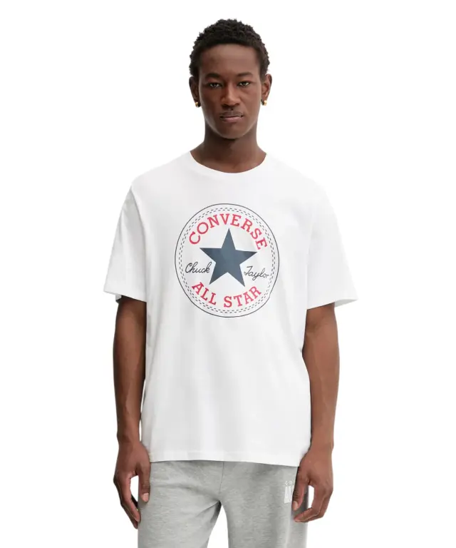 Converse - Ανδρικό T‑shirt Chuck Taylor All Star Patch Relaxed Fit CVM5T459-100 Λευκό - 2XL 2