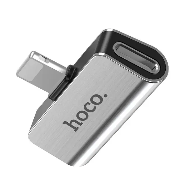 Αντάπτορας Hoco LS24 2 σε 1 Lightning σε 2 Εξόδους Lightning 2.0A Ασημί 3