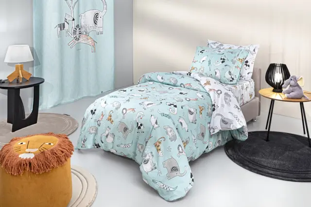 ΣΕΤ ΠΑΙΔΙΚΑ ΣΕΝΤΟΝΙΑ ΜΟΝΑ(165x250) ZOOTOPIA AQUA GREY GUY LAROCHE
