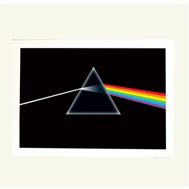 Αφίσα Pyramid Pink Floyd 61x91,5εκ Κορνίζα Ξύλινη Χρώμα Λευκό Με Ακρυλικό Τζάμι Άθραυστο K1041-3