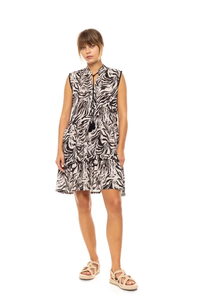 Beachwear Black Leopard B608 Type Pink Label