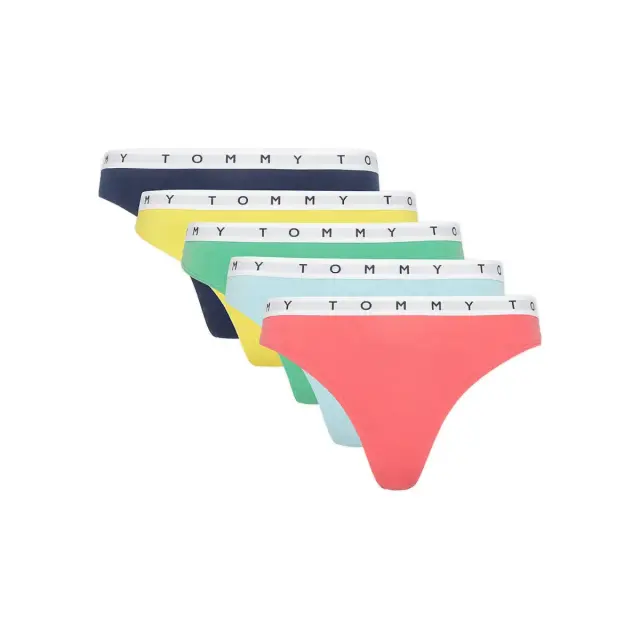 Tommy Hilfiger Γυναικείο String Repeat Logo Thongs - Πεντάδα, Χρώμα Colour Boom - L