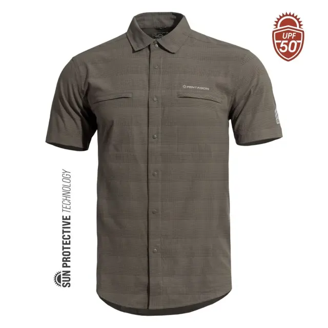Pentagon Ripple Shirt Short-Πουκάμισο Κοντομάνικο για Τακτική-Καθημερινή Χρήση - 06RG-Ranger Green-Σκούρο Πράσινο