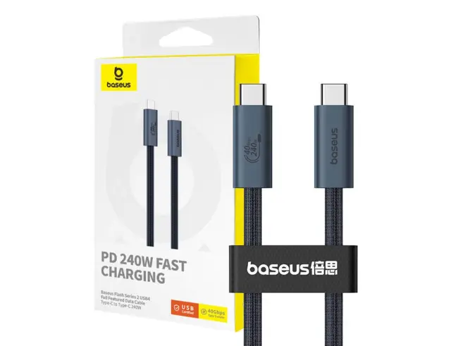 Καλώδιο Baseus Flash 2 USB-C σε USB-C - 240W - 1m - Μαύρο P10311803111-00