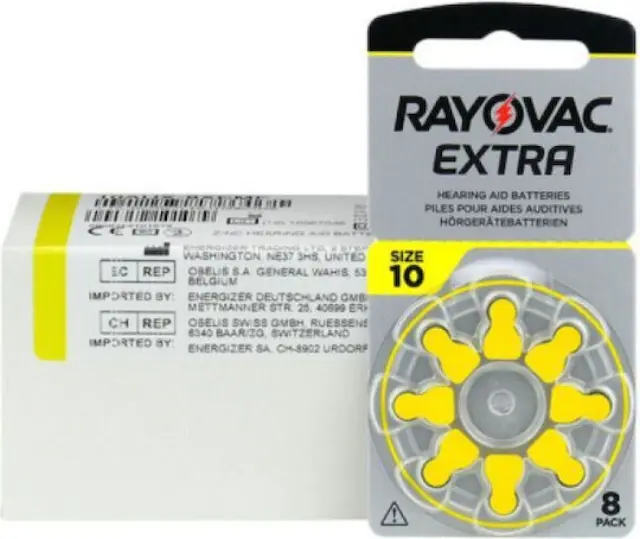 Rayovac Extra 10 1.4V μπαταρίες ακουστικών βαρηκοΐας 80τμχ
