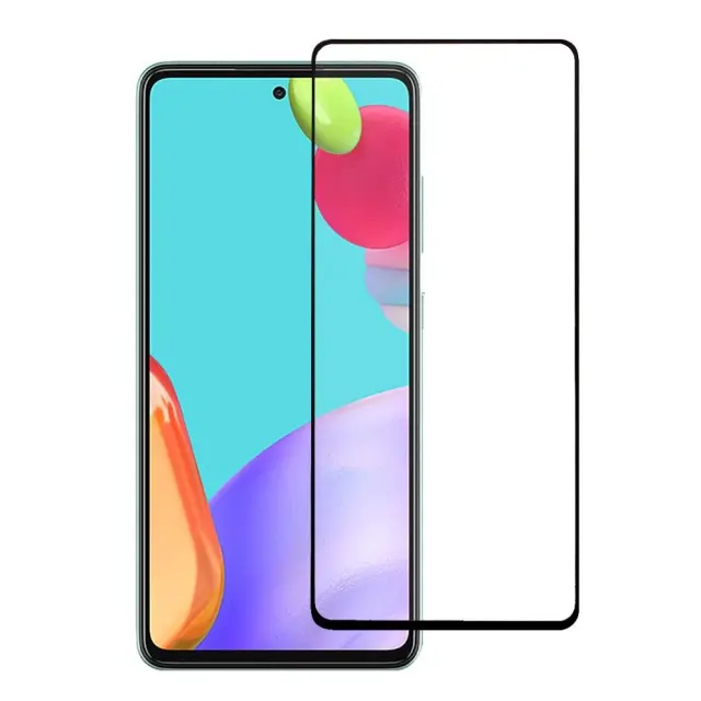 Full Face Tempered Glass 9H για Samsung Galaxy A52 4G/5G/ A52s - Mαύρο OEM
