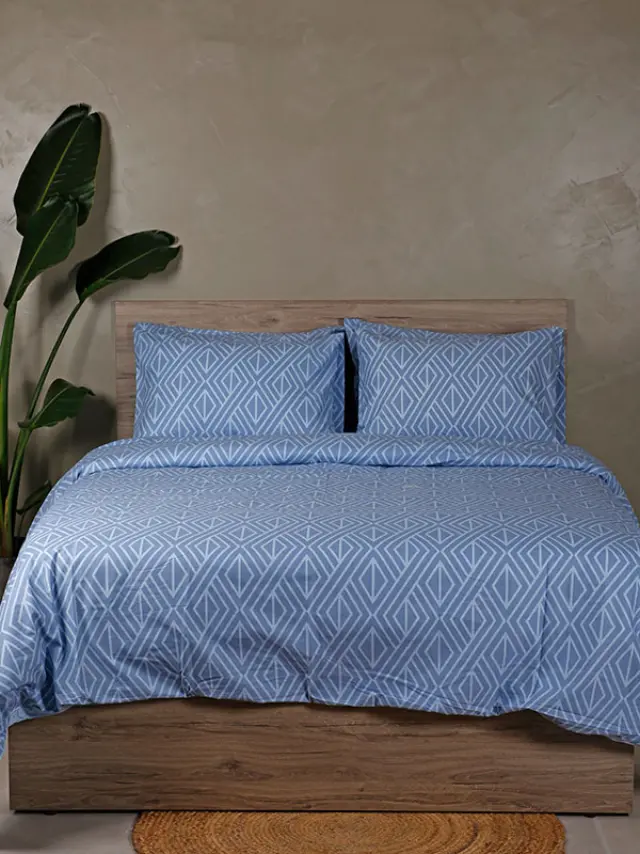 Σετ Σεντόνια Cotton Feelings 2042 Blue King Size (260x270) Sunshine