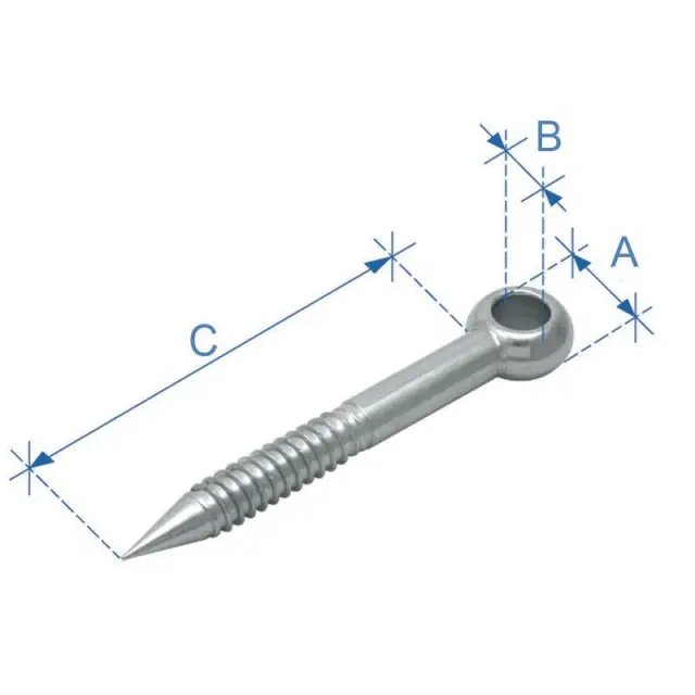 Μάπα Στριφώνι με Μάτι, Inox 316 - 8 x 80