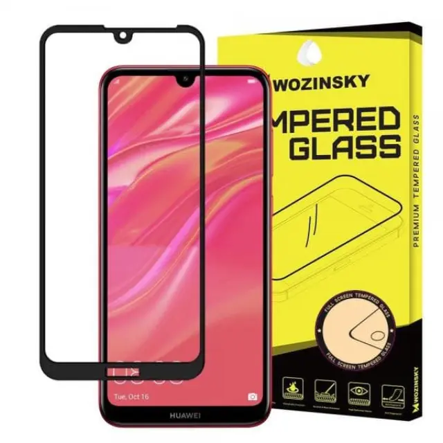 Tempered Glass-Αντιχαρακτικό Τζάμι Προστασίας Full Cover/ Full Glue/ 9H για Ηuawei Y5 2019/ Honor 8s- Black