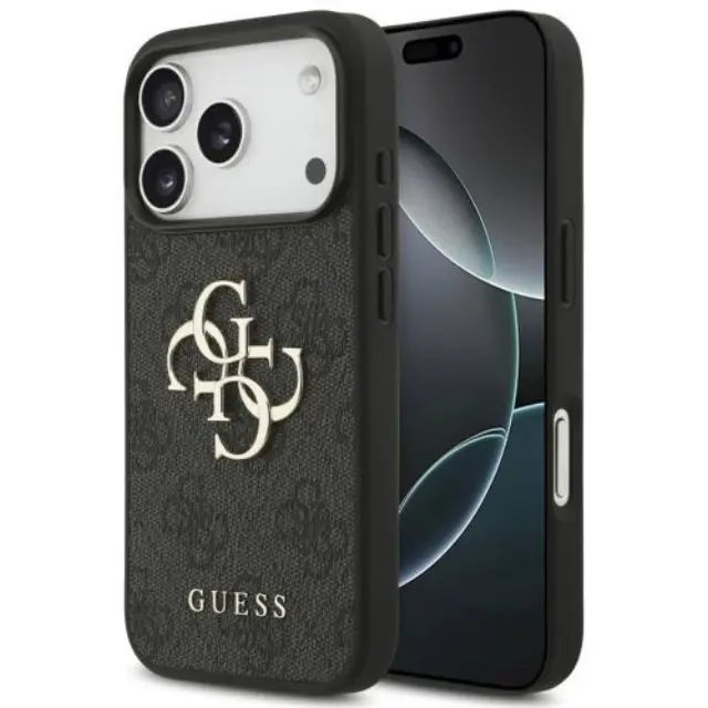 Θήκη PU Guess Apple iPhone 18 Pro Max/ 17 Pro Max Hardcase Big Logo 4G Μαύρο N69233