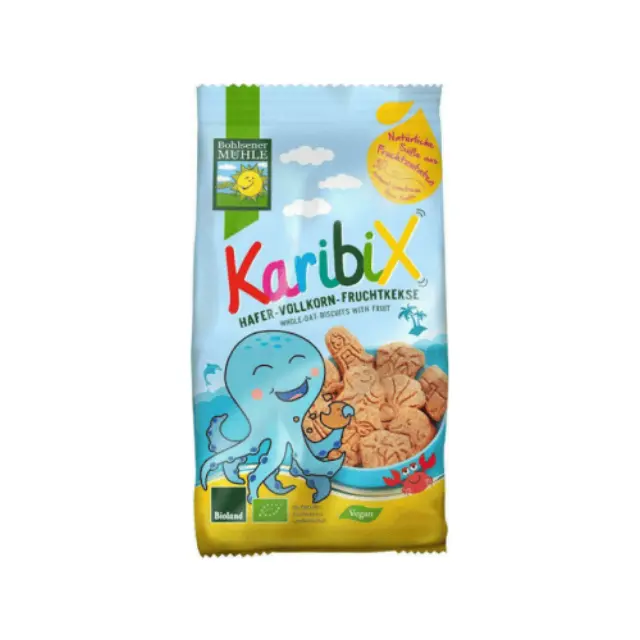 Bohlsener Mühle Karibix Whole Oat Biscuits Παιδικά Βιολογικά Μπισκότα Ζωάκια Βυθού, 125g