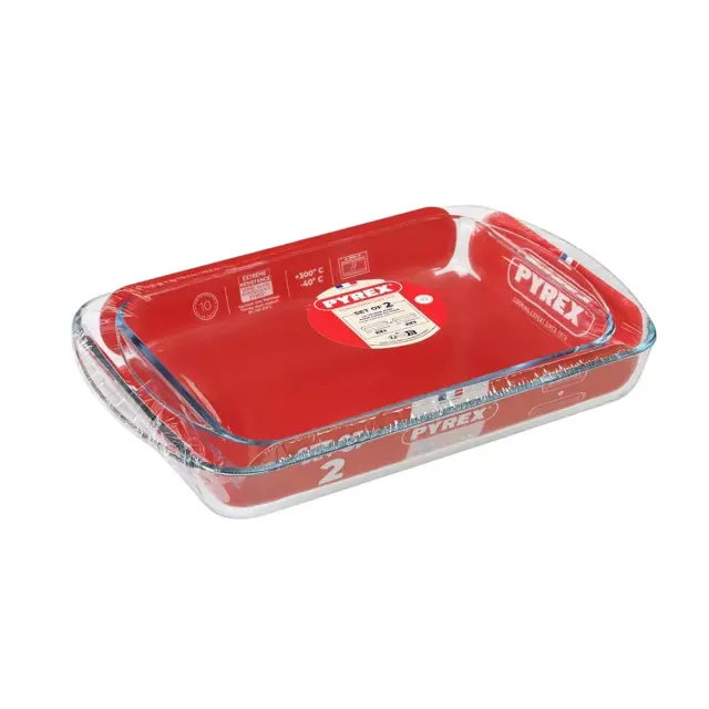 Σετ 2 Πυρίμαχων Ταψιών Pyrex (3.7L & 2.6L)