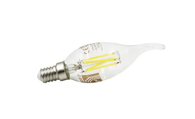 LED ΛΑΜΠΑ COG ΚΕΡΑΚΙ ΔΙΑΦΑΝΟ ΜΕ ΜΥΤΗ Ε14 6W ΝΤΙΜΑΡΙZ ΘΕΡΜΟ 2800K