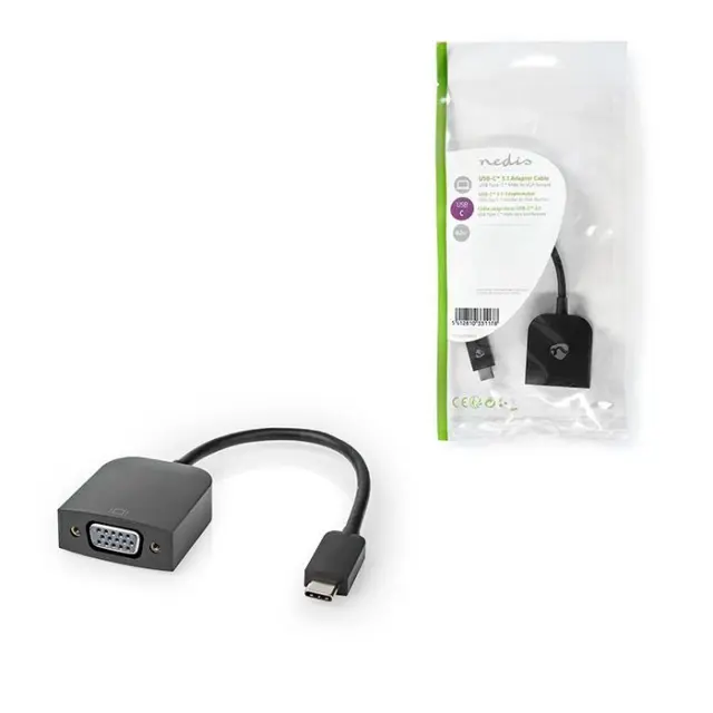 Μετατροπέας USB 3.2 Gen 1x1 Type-C αρσ. - VGA θηλ., 0.20m.