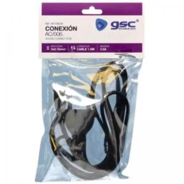 Καλώδιο Τροφοδοσίας GSC AC006 2x0.75mm για Notebooks 1.5m Μαύρο N70529 3