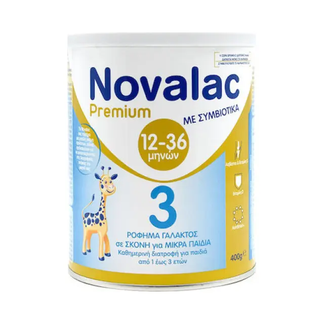 Novalac Premium 3 400gr (Γάλα σε Σκόνη για Βρέφη 12-36 Μηνών με Συμβιοτικά) 2