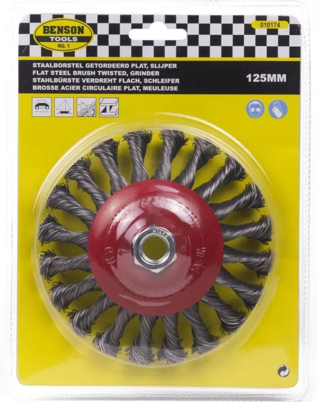 Κώνικη Βούρτσα Benson 125mm Getordeerd Χάλυβας M14 Σύνδεση 2