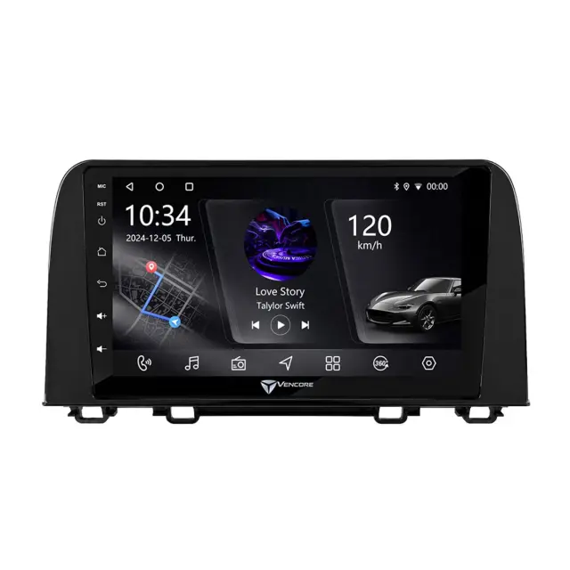 VenCore Οθόνη Multimedia Android 15 9" PX5S Octa-Core 2GB/32GB IPS με Πρόσοψη, CarPlay, Android Auto και Υποστήριξη Κάμερας 360° για Honda CRV 2017-2022 – Μαύρη (3236-10005-0160B) 2