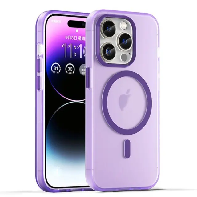 Frosted MagSafe Θήκη για iPhone 16 Pro Max- Dark Purple OEM