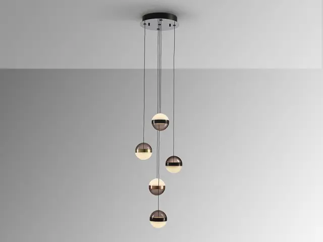 Orbes 276542 LAMP 5L Μαύρο με Χαλκό και Μπρούντζο Ρυθμιζόμενη Dimmable 36W LED Bronze Χάλκινο