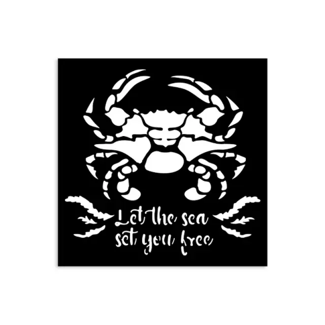 Thick Stencil 12x12cm, Stamperia, Silent Sea, Crab